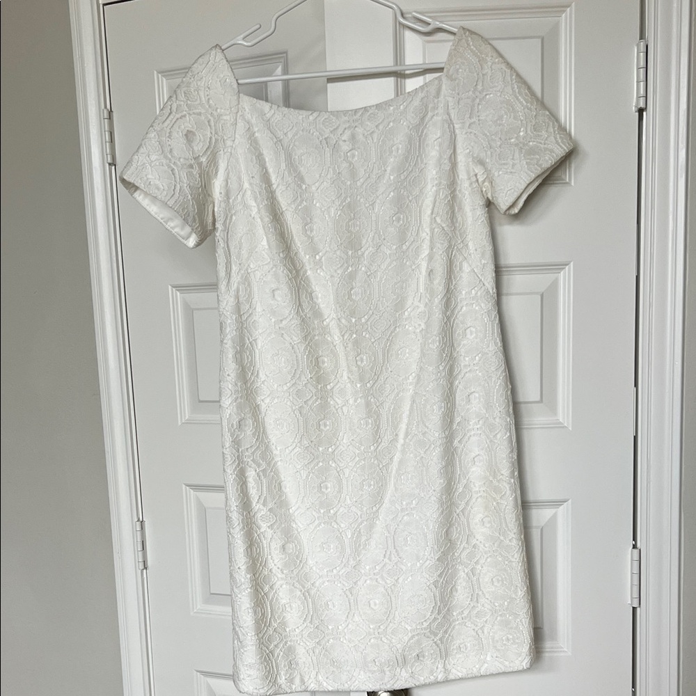 Jones New York Elegant White Lace Dress